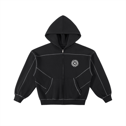 Ovrkill Stitched Boxy Fleece Zip Hoodie