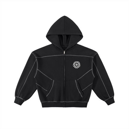 Ovrkill Stitched Boxy Fleece Zip Hoodie